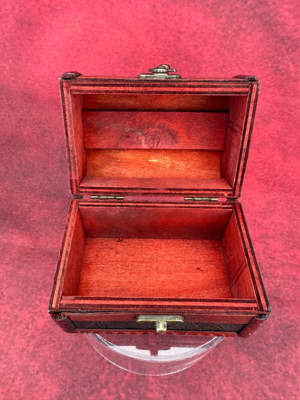 VINTAGE STYLE WOODEN JEWELRY OR TRINKET KEEPSAKE STRAGE DECORATIVE BOX - Picture 4 of 11